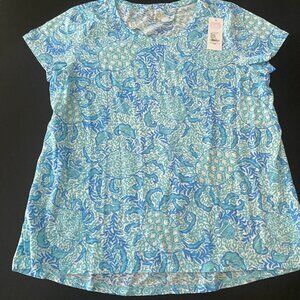 NWT Ladies Lilly Pulitzer Etta Scoop Neck Top